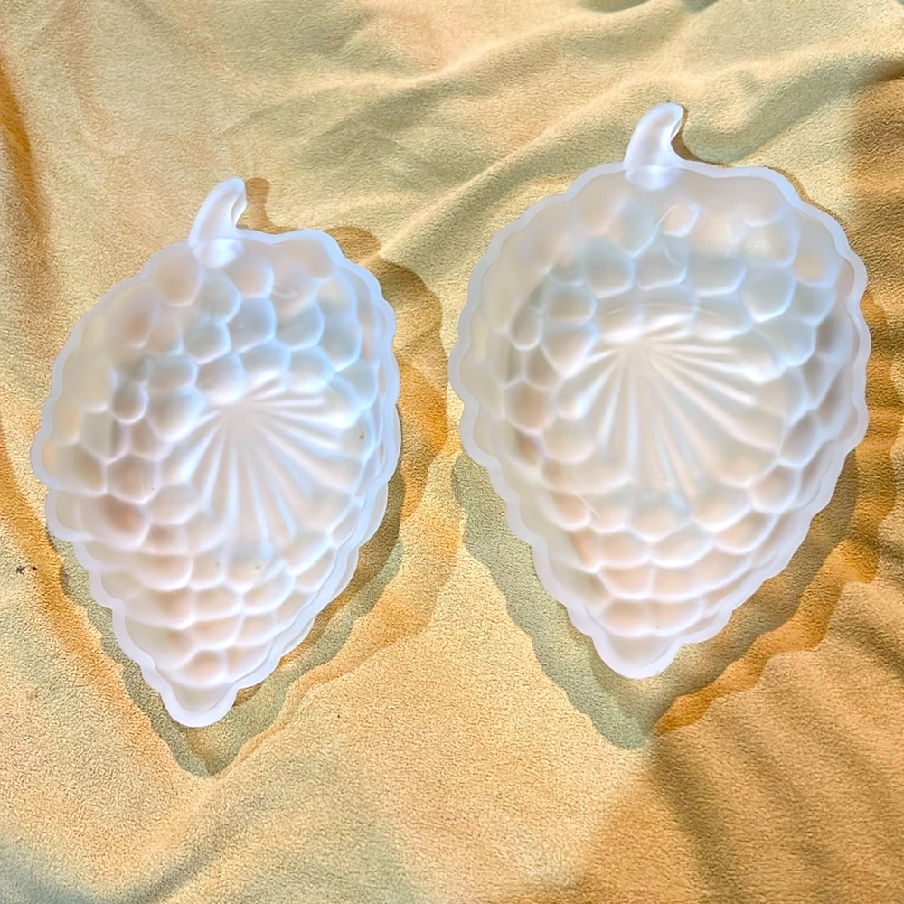 Federal Glass 7" Grape Cluster Dishes, Set of 2, 1956